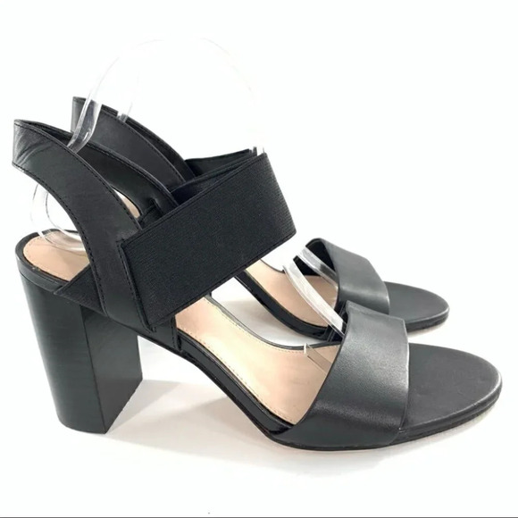 Aldo womens heels size 11 42.5 black leather chunky career - Picture 1 of 12
